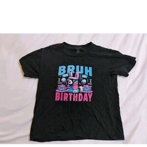 Gildan Kids Black Tee with Colorful Birthday Design